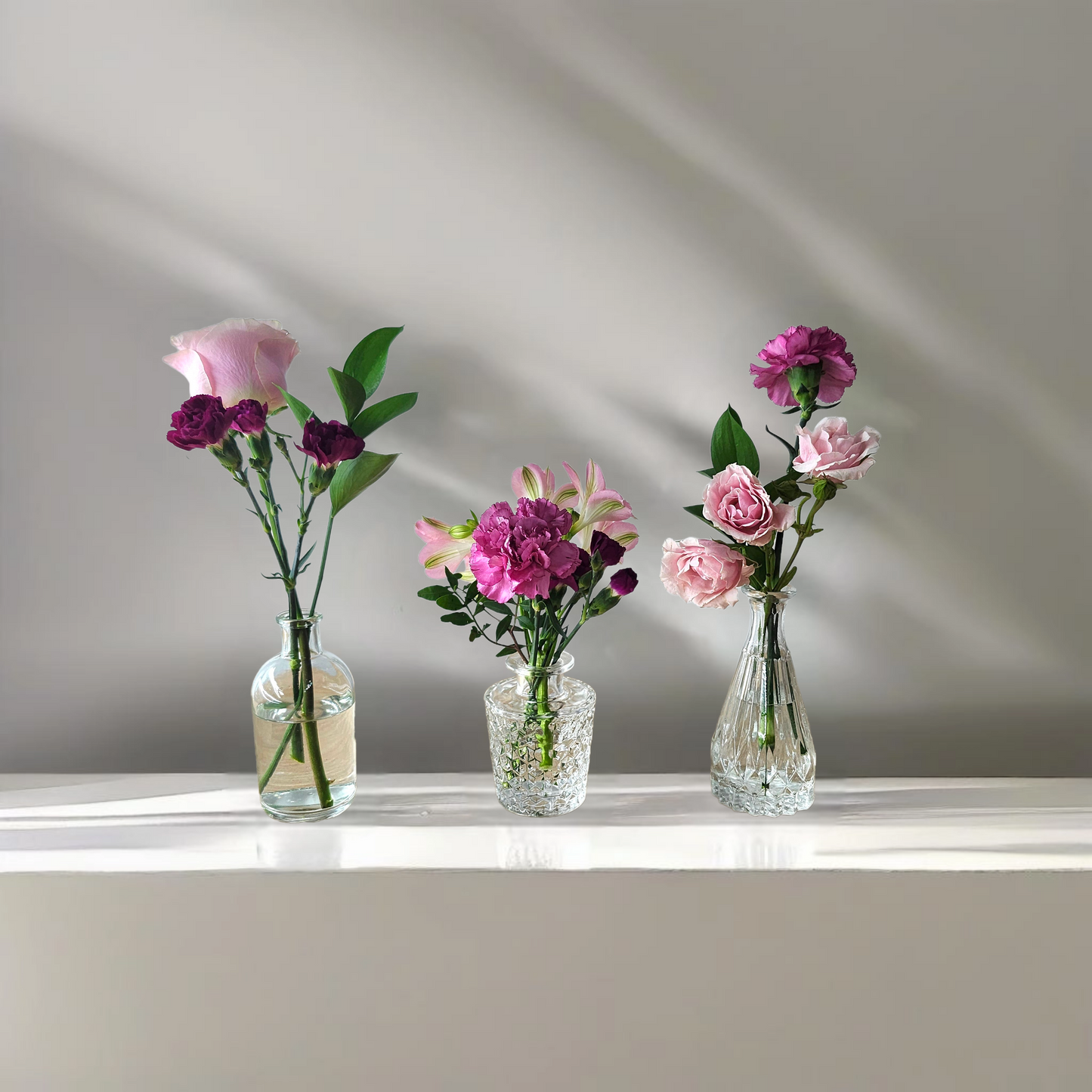 Trio de soliflores "Fiore"