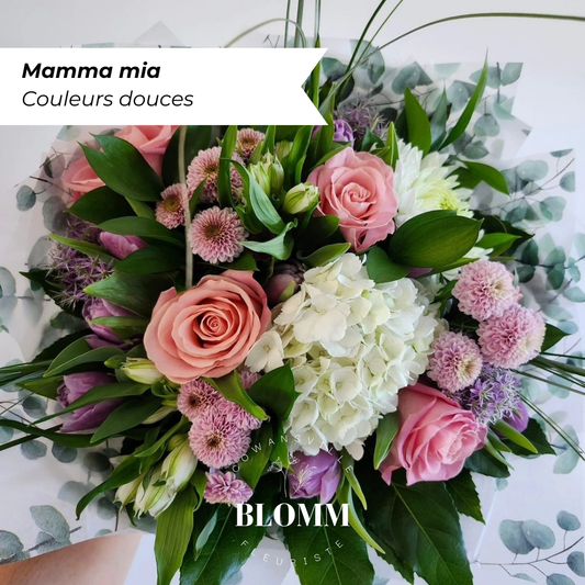 Mamma Mia (choix de la fleuriste) - Couleurs douces